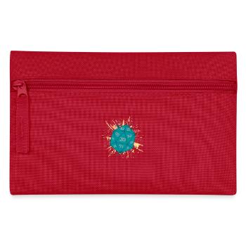 W20 Cube Splash Turquoise Yellow Orange D20 Pen - Pencil Case - red - Front