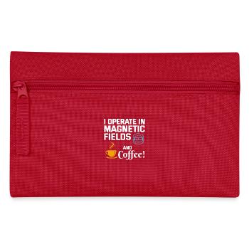 Elektriker Humor Elektrotechniker Kaffee - Federtasche - Rot - Vorne