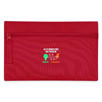Electrician: Alternating Genius and Madness - Pencil Case - red - Front
