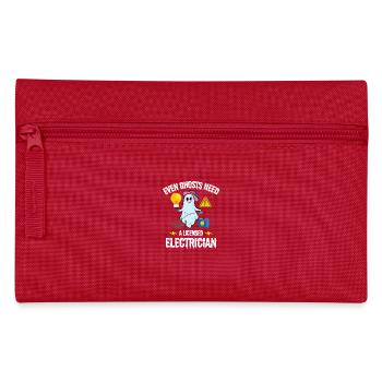 Licensed Electrician Halloween Ghost Funny - Pencil Case - red - Front