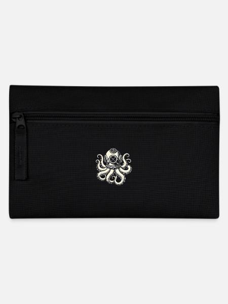Oktopus Taucher Vintage Illustration - Federtasche - Schwarz