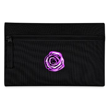 Jolie belle fleur de rose feuille roses romantique - Trousse - noir - Devant