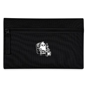 Grumpy Ghost Watching TV Cartoon - Pencil Case - black - Front
