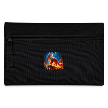 Enchanted Fire Feline - Pencil Case - black - Front
