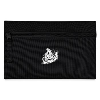 Dynamic motocross illustration Drawing - Pencil Case - black - Front