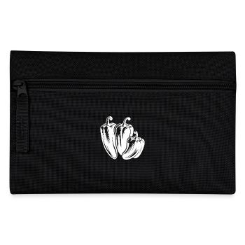 Drei Paprikaschoten Einfaches Gemüse Design - Federtasche - Schwarz - Vorne