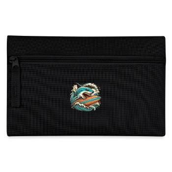 Fierce Shark Surfing Adventure - Pencil Case - black - Front