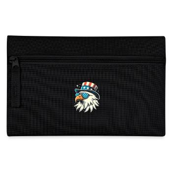 Patriotic Eagle with USA Sunglasses - Pencil Case - black - Front