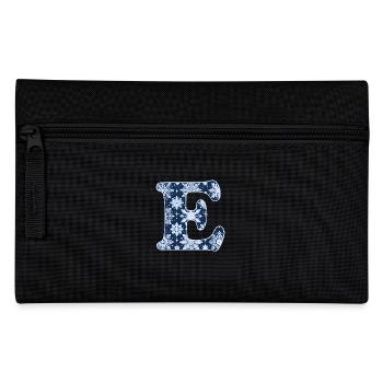 Letter E Snowflakes - Pencil Case - black - Front