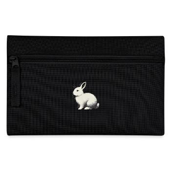 Minimalist White Rabbit SilhouetteMinimalist Whit - Pencil Case - black - Front