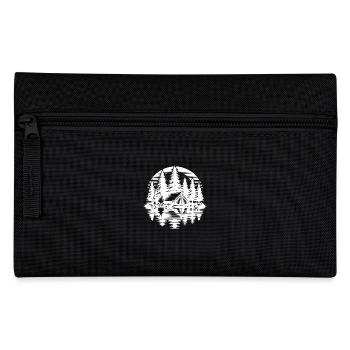 Tranquility and nature camping campfire scene in the forest - Pencil Case - black - Front