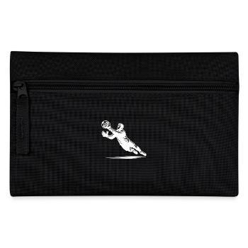 Reflexive goalkeeper in full defensive action - Pencil Case - black - Front