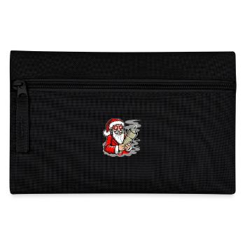 Smoking Santa Claus Hemp - Pencil Case - black - Front