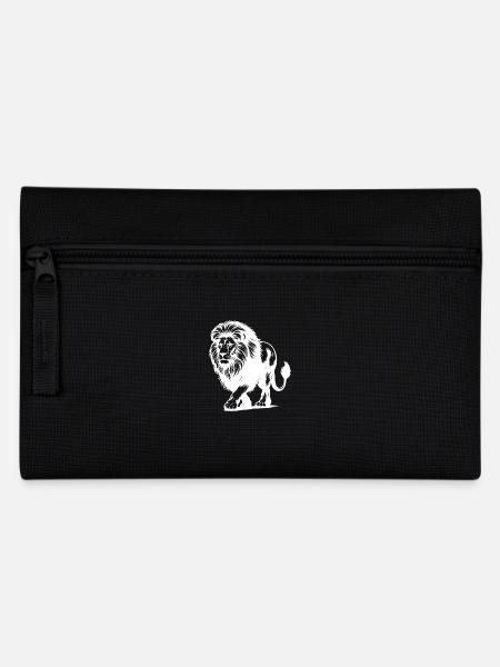 Lion with mane big african big cat - Pencil Case - black