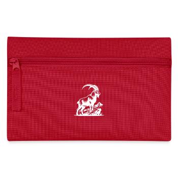 Steinbock mit gewaltigen Hörnern - Federtasche - Rot - Vorne