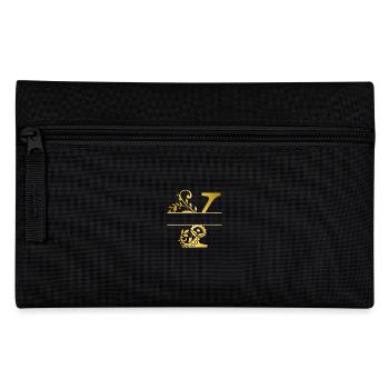 Personalised floral gold letter y - gift idea - Pencil Case - black - Front