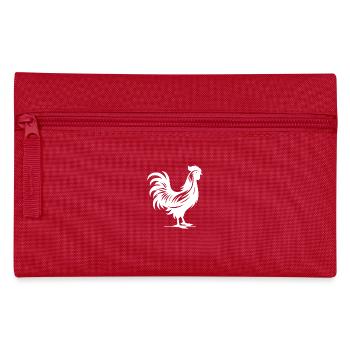Kleiner Hausgockel Tattoo Style - Federtasche - Rot - Vorne