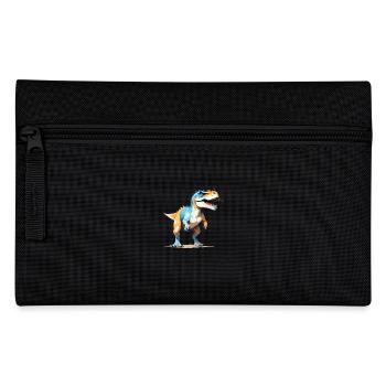 Dinosaurier Vektor Kunst mit lebendiger Illustration - Federtasche - Schwarz - Vorne