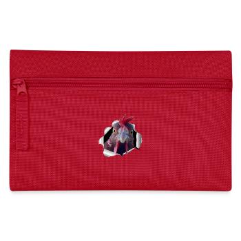 Huhn - zerissenes Papier - Federtasche - Rot - Vorne