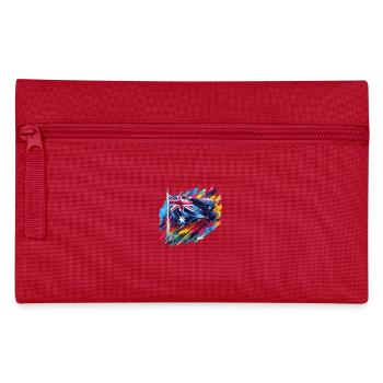 Australian flag in colours - Pencil Case - red - Front