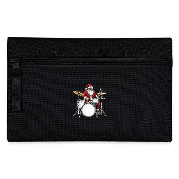 Santa Claus Schlagzeug-Set. Vintage Drummer - Federtasche - Schwarz - Vorne