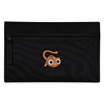 Kleines lustiges Fantasiemonster mit großen Augen - Federtasche - Schwarz - Vorne