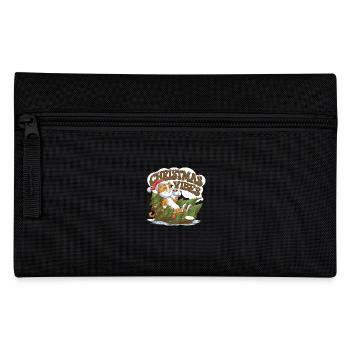 Christmas Vibes, funny Christmas design cat - Pencil Case - black - Front