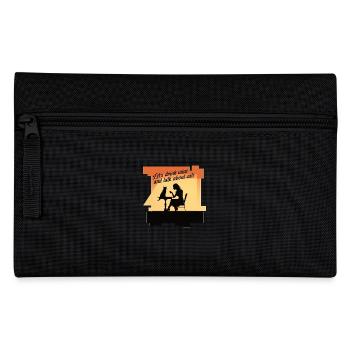 Lets drink wine and talk about cats - Pencil Case - black - Front