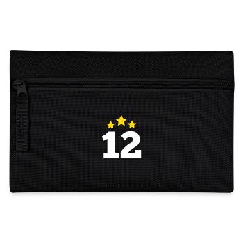12 Year Old Star - 12th Anniversary Gift - Pencil Case - black - Front
