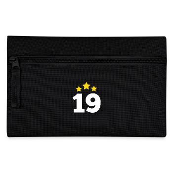 19 Jahre alter Stern - Geschenk zum 19. Jubiläum - Federtasche - Schwarz - Vorne
