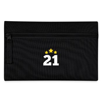21 Year Star - 21st Anniversary Gift - Pencil Case - black - Front