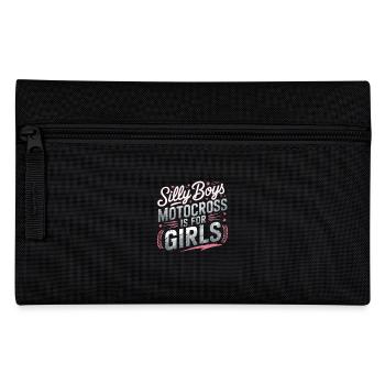 Le girl power sur la piste de motocross - Trousse - noir - Devant
