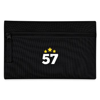 57 Jahre Stern - Geschenk zum 57. Jubiläum - Federtasche - Schwarz - Vorne