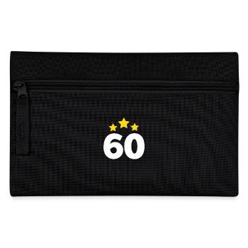 60 Jahre Stern - Geschenk zum 60. Geburtstag - Federtasche - Schwarz - Vorne