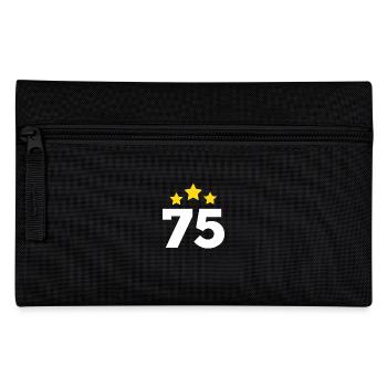 75 Years Star - 75th Anniversary Gift - Pencil Case - black - Front