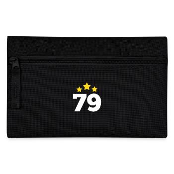 79 Jahre Stern - Geschenk zum 79. Jubiläum - Federtasche - Schwarz - Vorne