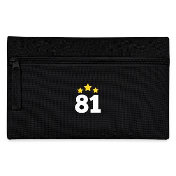 81 Jahre alter Stern - Geschenk zum 81. Jubiläum - Federtasche - Schwarz - Vorne