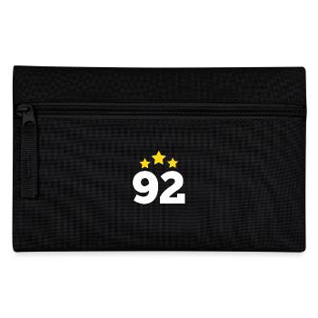 92 Jahre Stern - Geschenk zum 92. Jubiläum - Federtasche - Schwarz - Vorne
