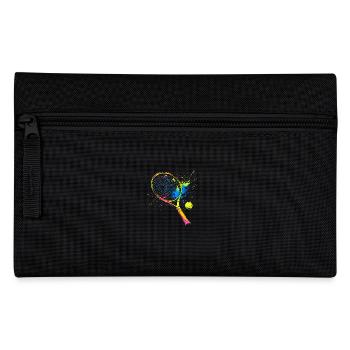 Raquette de tennis colorée - Trousse - noir - Devant