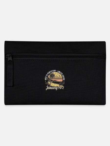 1972 Geburtstag Januar 1972 - Geschenk Januar 1972 - Federtasche - Schwarz
