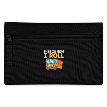Children's birthday party construction site - Pencil Case - black - Front