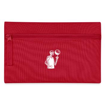 Halloween Skeleton Costume Basketball Style - Pencil Case - red - Front