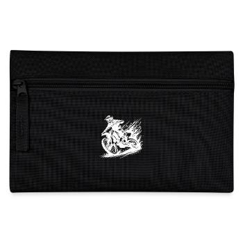 Motocross Fahrer im Matsch Illustration Zeichnung - Federtasche - Schwarz - Vorne