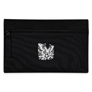 Floral tattoo design with butterfly - Pencil Case - black - Front