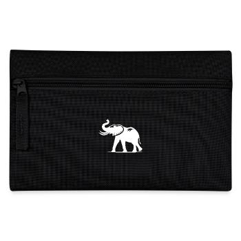 Elephant portrait with trunk with tusks - Pencil Case - black - Front
