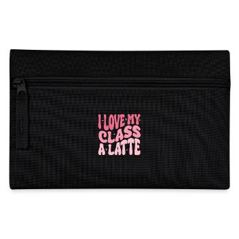 Teachers Valentine Day - I Love My Class A Latte - Pencil Case - black - Front
