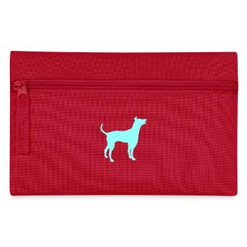 Großer Hund Silhouette Gefährlich Umriss Umrandung - Federtasche - Rot - Vorne
