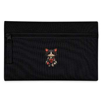 Japanese Cat, Cat lover shirt, Bags, Tank, Stikers - Pencil Case - black - Front