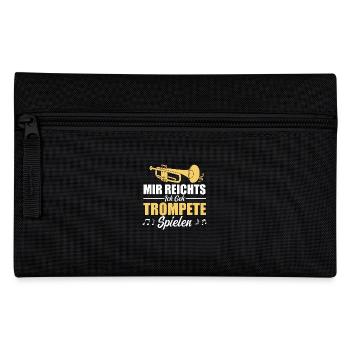 I've had enough, I'm going to play the trumpet - Pencil Case - black - Front