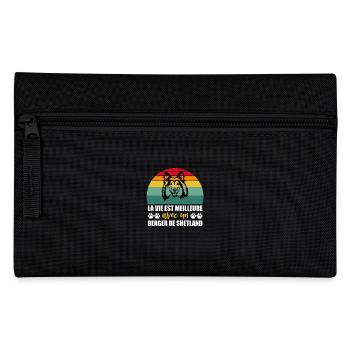 Life Is Better With A Shetland Shepherd - Pencil Case - black - Front